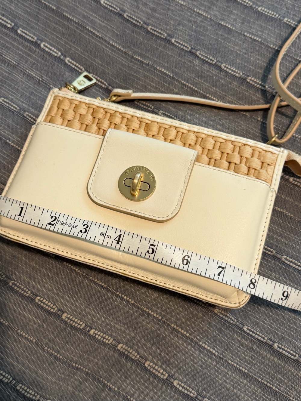 Spartina 449 handbag  straw and cream trim - Picture 7 of 11